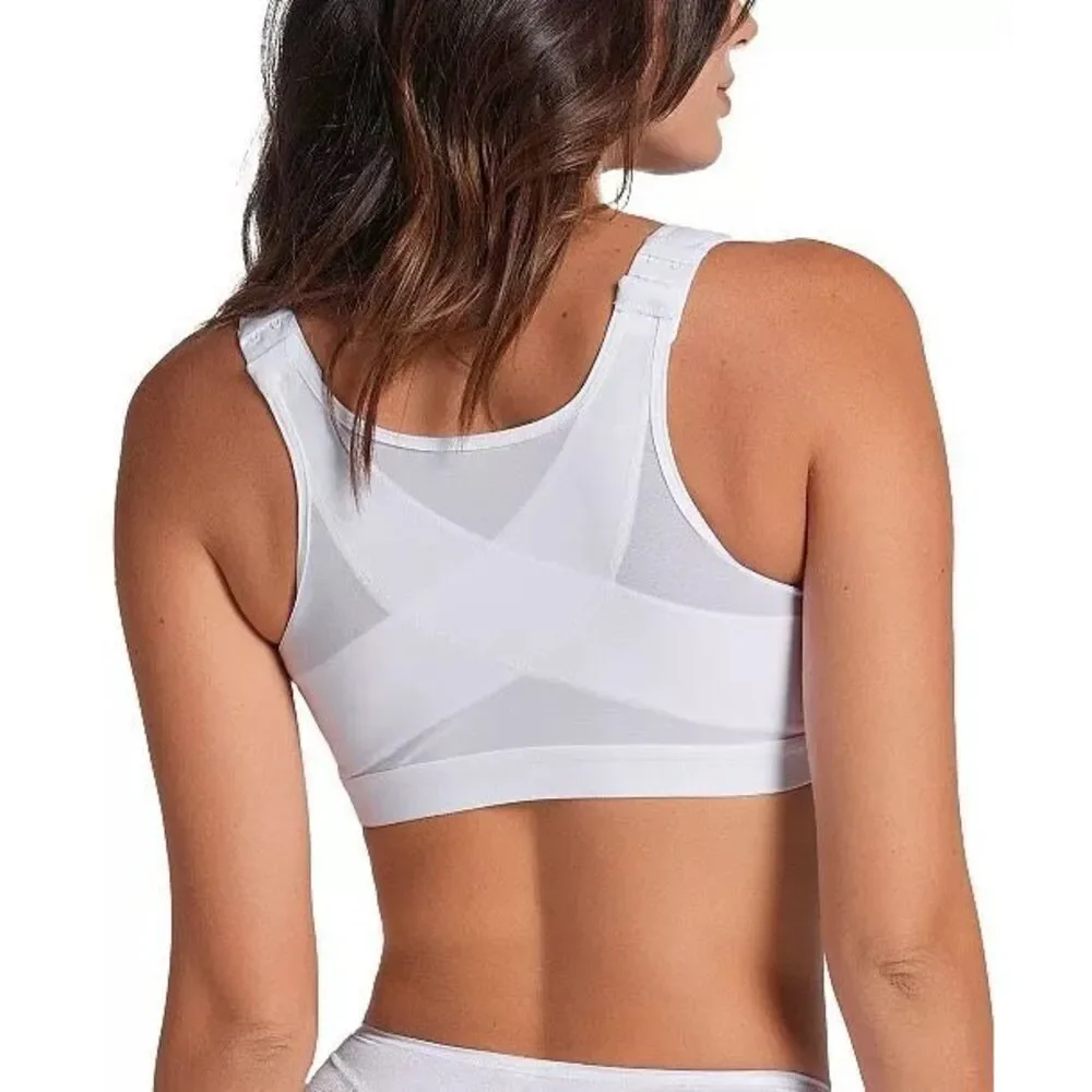 Leonisa NWT Multi Functional Back Support Posture Corrector Wireless Bra White 4